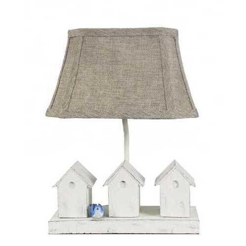 Two birds Wait Patiently on the Bench Accent Lamp