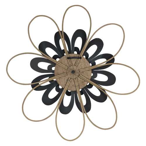 Stratton Home Decor Delicate Light Blue Metal and Wood Flower Wall Decor