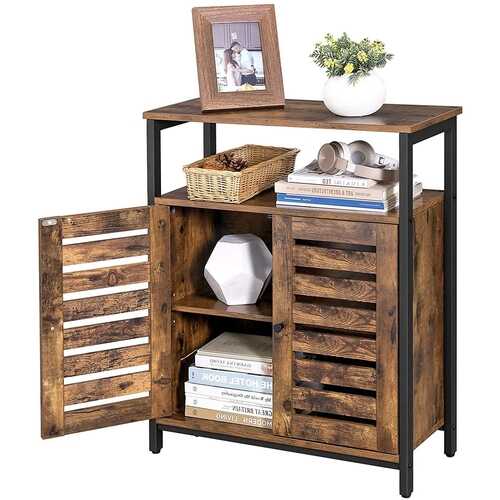 Farmhouse Multifunctional Side Cabinet Accent Table Cupboard with Shelf